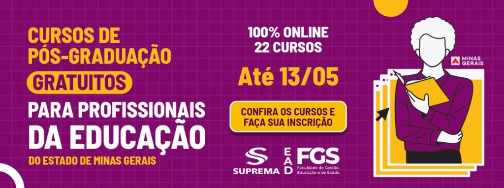 curso de Pós-Graduação do projeto Trilhas de Futuro-Educadores da SEE/MG?