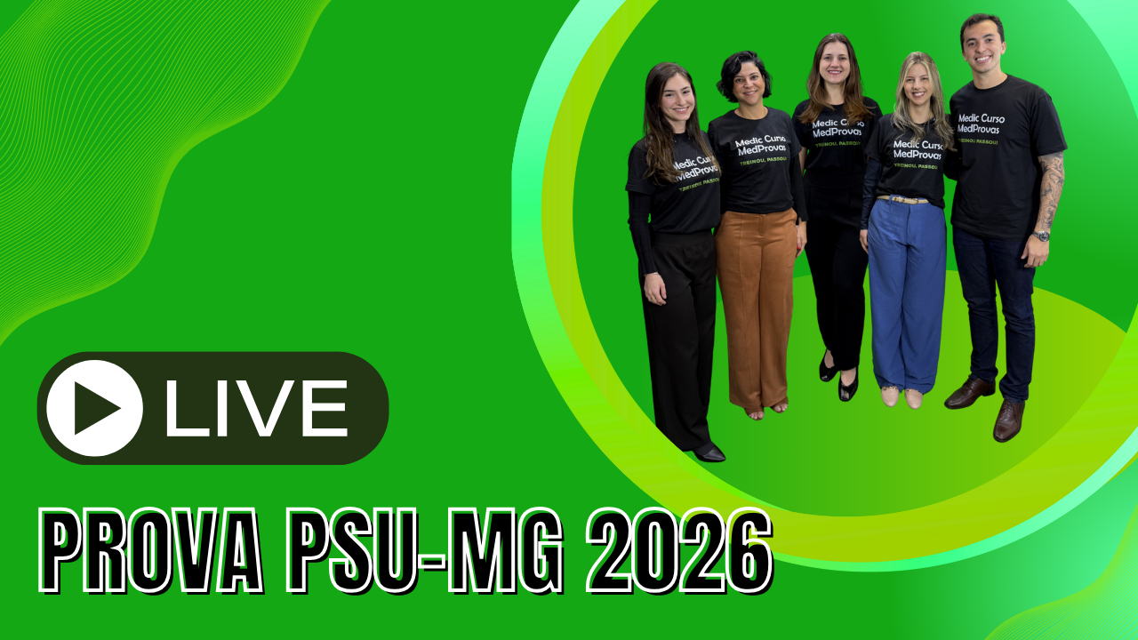 PSU-MG 2026: gabarito preliminar e análise completa na live do Medic Curso