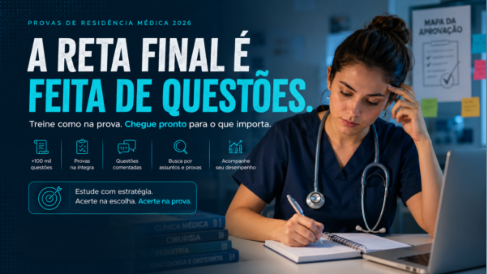 Provas de Residência Médica 2026: a reta final é feita de questões