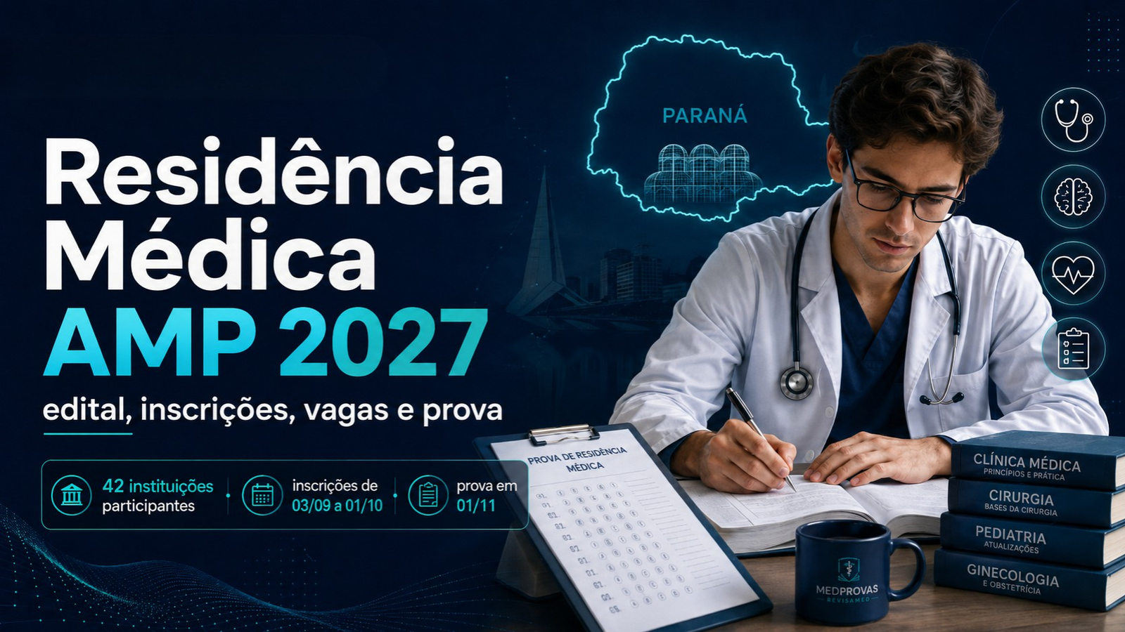 Residência Médica AMP 2027: edital, inscrições, prova e como se preparar
