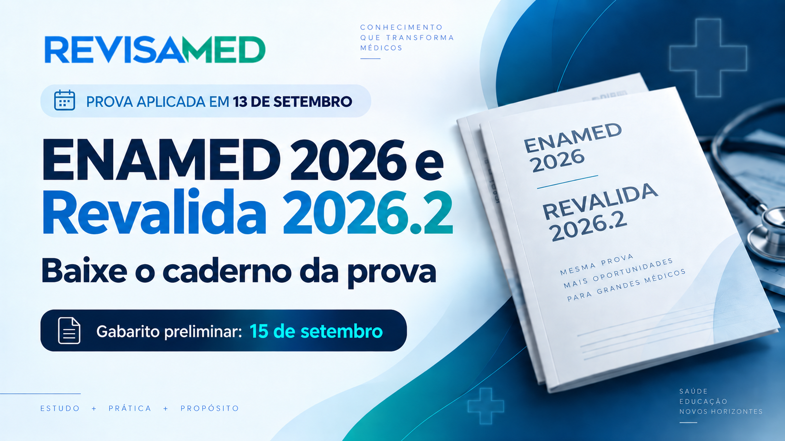 ENAMED 2026 e Revalida 2026.2: prova e gabarito preliminar